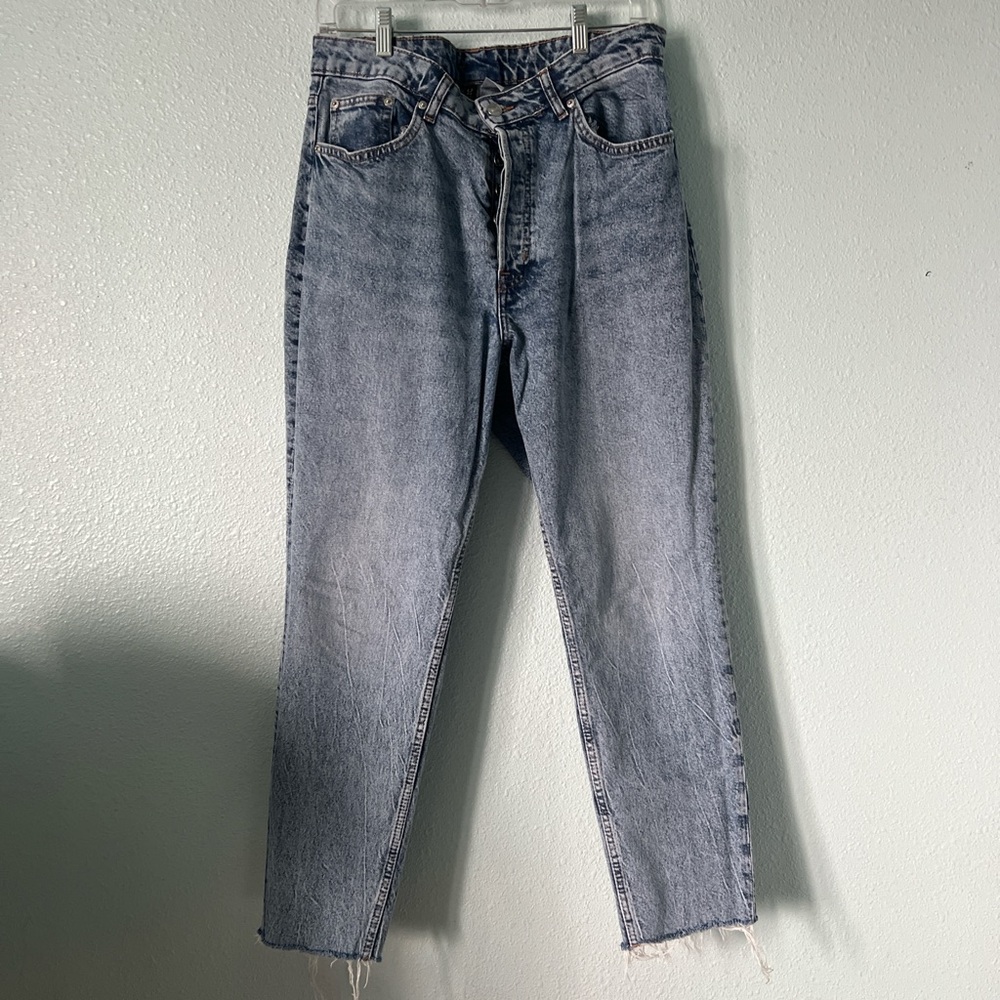 H&M Mom Jeans with Frayed Hem